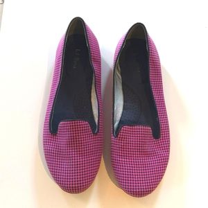 L.L. Bean Pink Houndstooth Loafers